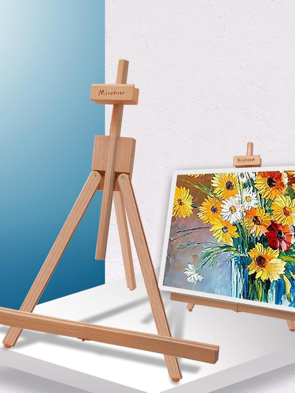 Painting Easel, A-Frame Wooden Tabletop Easel Display Stand